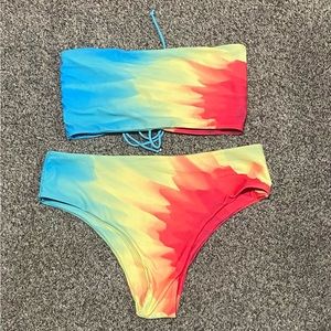 NWOT NEVER WORN XL TIEDYE BIKINI